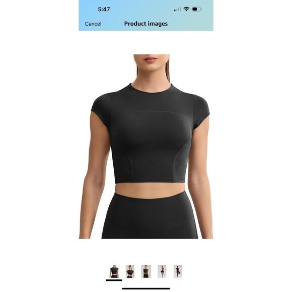 Enerbloom Light Green cropped short sleeve‎ athletic shirt - medium - NWT - Picture 8 of 8